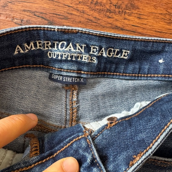 American Eagle Outfitters Dark Blue Jean Shorts - Picture 3 of 5